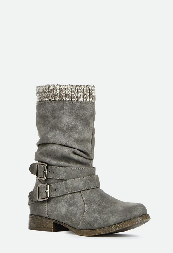 Justfab grey boots best sale