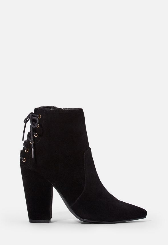 tie up black ankle boots