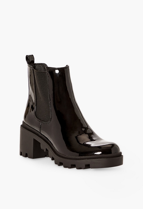 justfab black ankle boots