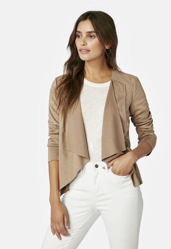 Drape Front Jacket Clothing in PORTEBELLO - Get great deals at JustFab