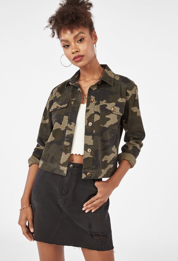 Camo Utility Jacket Clothing in CAMO PRINT - Get great deals at JustFab