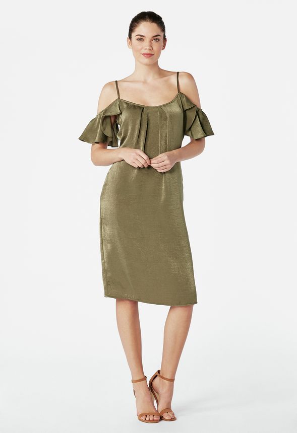 cold shoulder slip dress