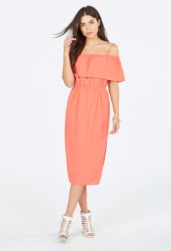 Coral deals bardot dress