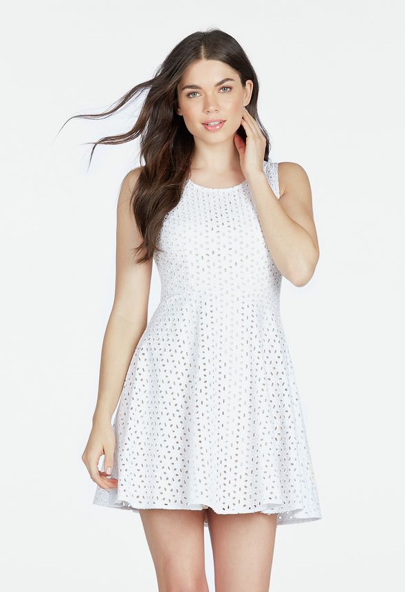 Fit and 2025 flare eyelet dress