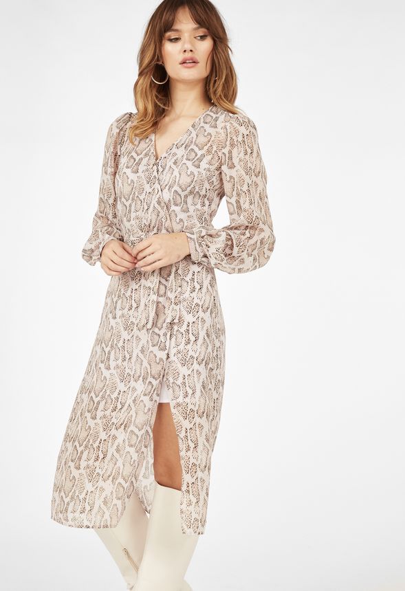 Blouson Sleeve Wrap Dress