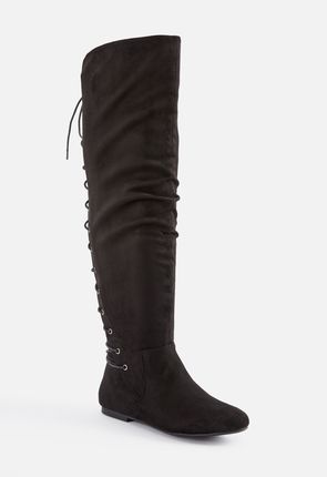 arnella corset back thigh high boot