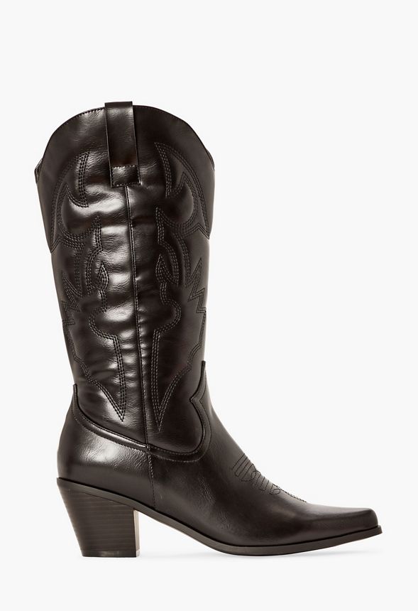 Zapatos Botas de cowboy Natasha en Negro Envío gratuito en JustFab