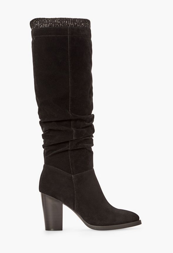 Ethel Slouchy Heeled Boot Shoes in 