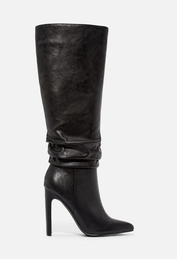Carole Slouchy Heeled Boot Shoes in 