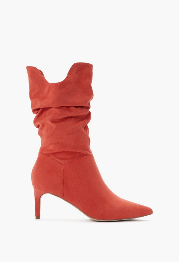 Red slouch best sale ankle boots