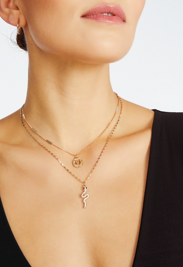 TINGN Y-Kette Gold Damen - Layered Halskette Mit Herz Anhänger & Verstellbarer Länge