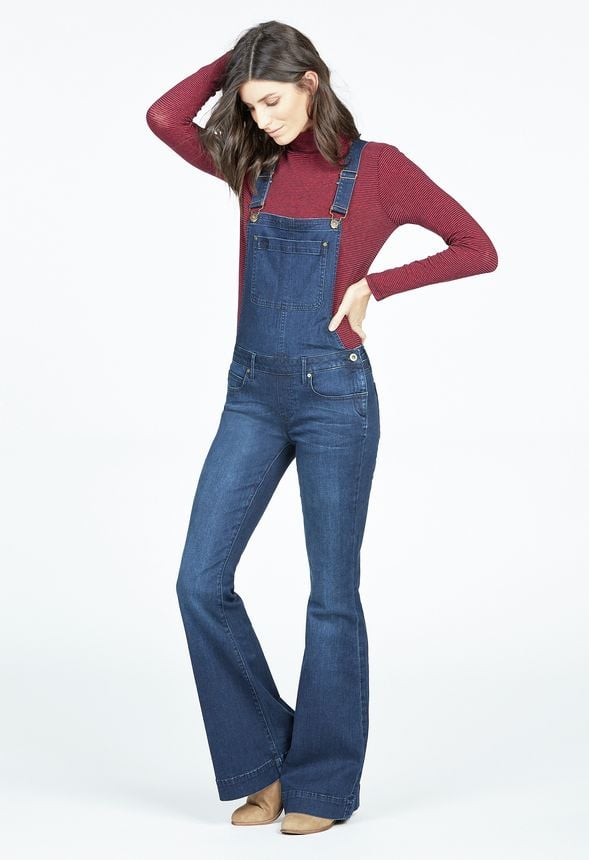 Flare Overall Clothing in Forever Blue - Get great deals at JustFab