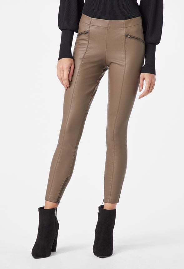 Faux leather best sale ankle pants