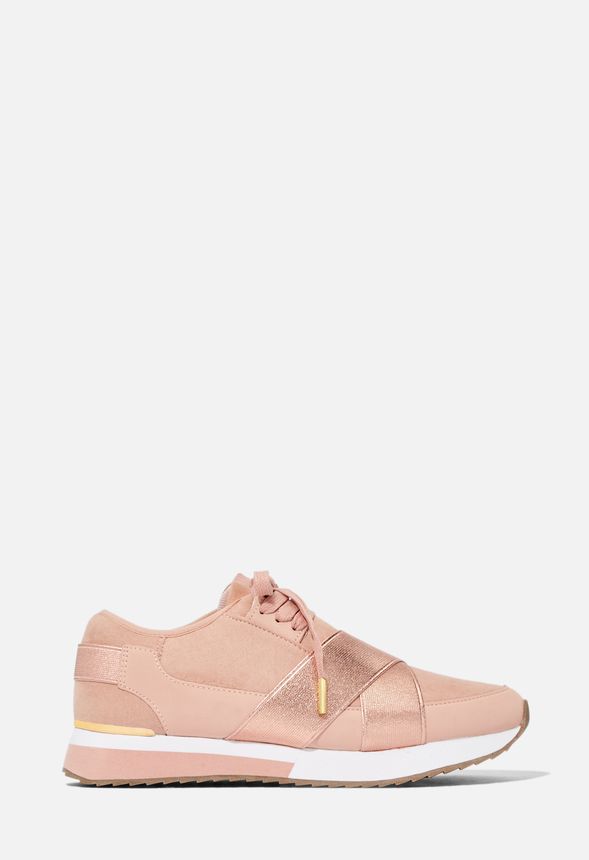 Chaussures Baskets Gail Mixed en Nude Livraison gratuite sur JustFab