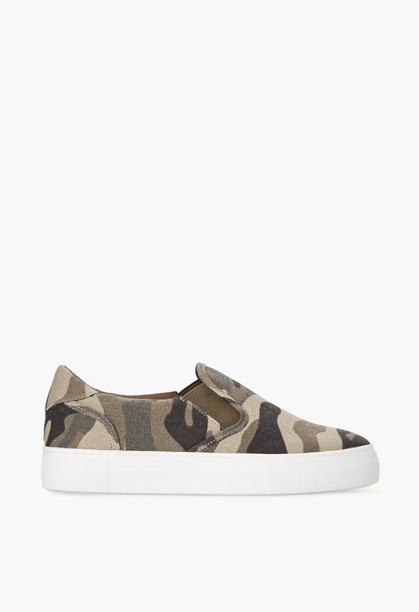 Camo slip on store sneakers