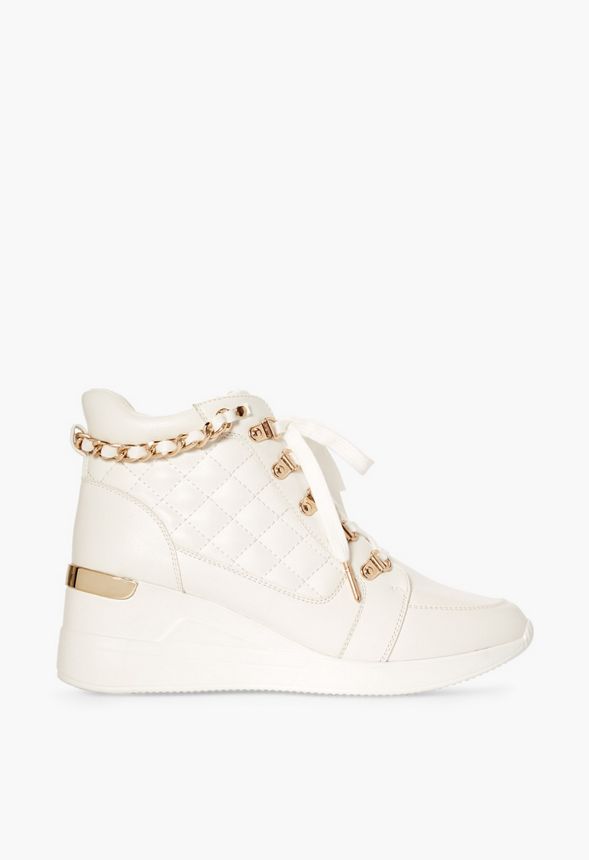 Wedge Trainers Shoes in White - great deals at JustFab