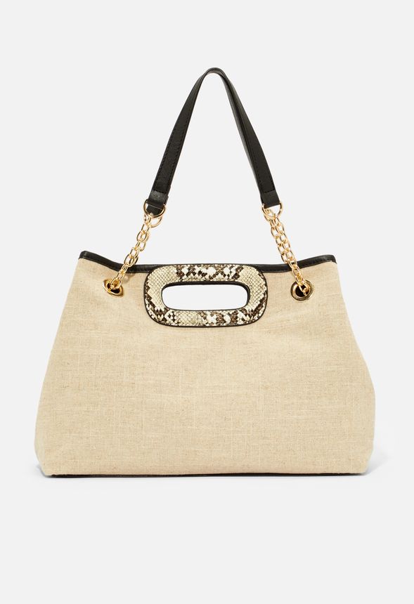Väskor Cutout Handle Hobo Bag i LINENBLACK Fantastiska Väskor Cutout Handle Hobo Bag i LINENBLACK Fantastiska
