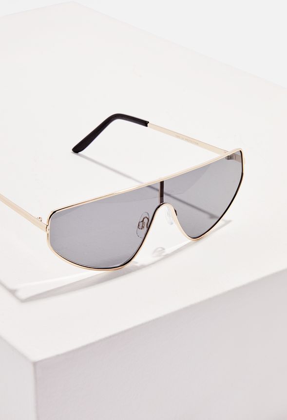 Sun Shield Sunglasses Accessories in Gold Get great deals at JustFab