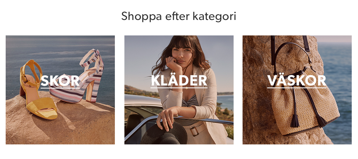 Shoppa efter kategori. Skor,Kläder,Väskor