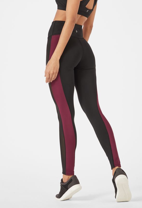 Kläder Colorblock Leggings With Mesh i Svart Multi - Fantastiska  erbjudanden hos JustFab