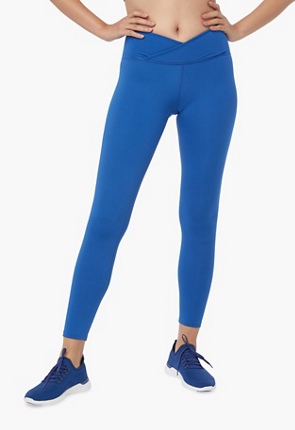 Mid Rise Crossover Front Full Active Leggings