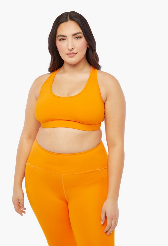 Tøj Open Back Sports Bra i Abrikos - Shop fabelagtige deals hos