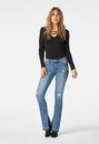 Side Slit Boot Cut Jeans