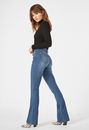 Mid Rise Button Fly Boot Cut Jeans