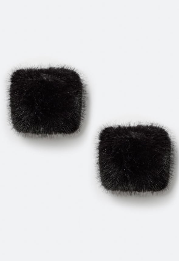 Gloria Pair Of Fluffy Faux Fur Wrist And Ankle Warmers