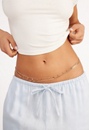 2-Rows Jane Fine Chains Belly Chain With Crystals