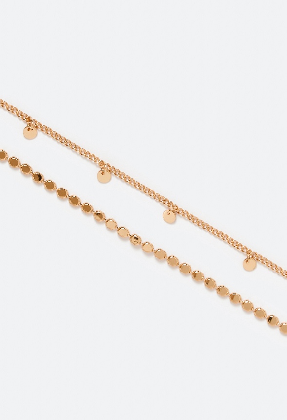 2-Rows Jane Fine Chains Belly Chain With Crystals