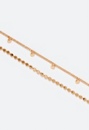 2-Rows Jane Fine Chains Belly Chain With Crystals