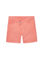 Cross Waist Frayed Denim Shorts