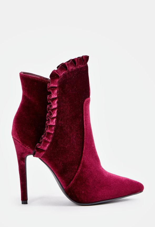 Latrice Bootie Shoes in Burgundy - Get 