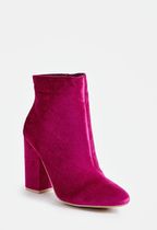 Besha Block Heel Bootie Shoes in Grey - Get great deals at JustFab
