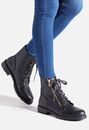 Lucy Zipper Combat Ankle Boot