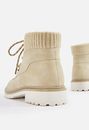 Raye Sweater Cuff Lace-Up Ankle Boot