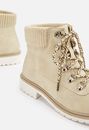 Raye Sweater Cuff Lace-Up Ankle Boot
