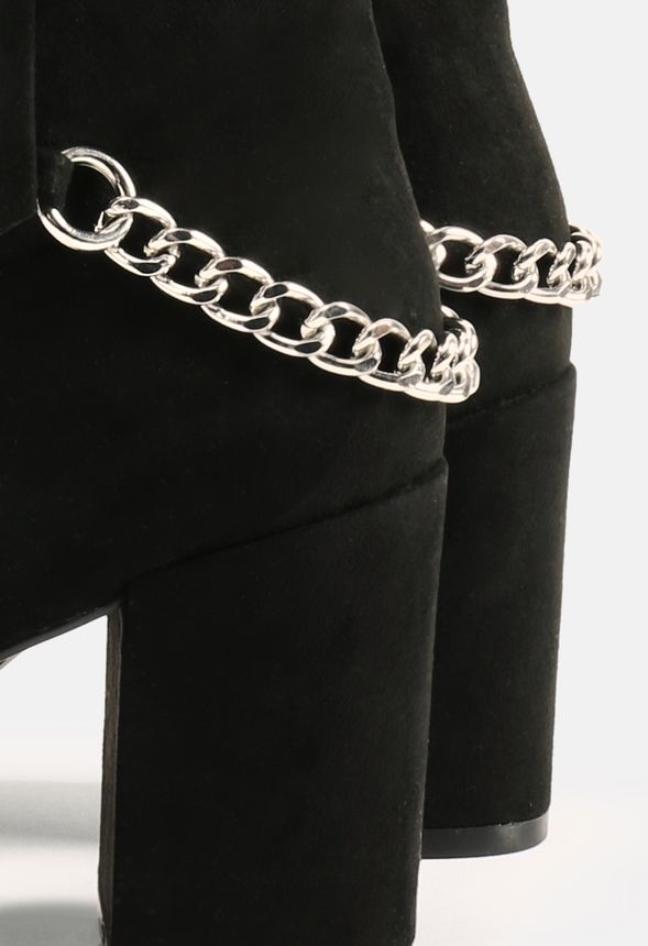 Mariah Block Heel Chain Bootie