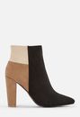 Loriann Color block Heeled Ankle Boot