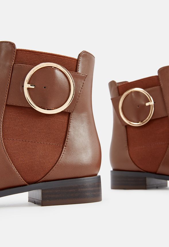 Kiara Circle Buckle Ankle Boot