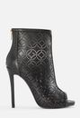 Kristin Perforated Open Toe Ankle Boot