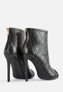 Kristin Perforated Open Toe Ankle Boot