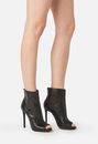 Kristin Perforated Open Toe Ankle Boot