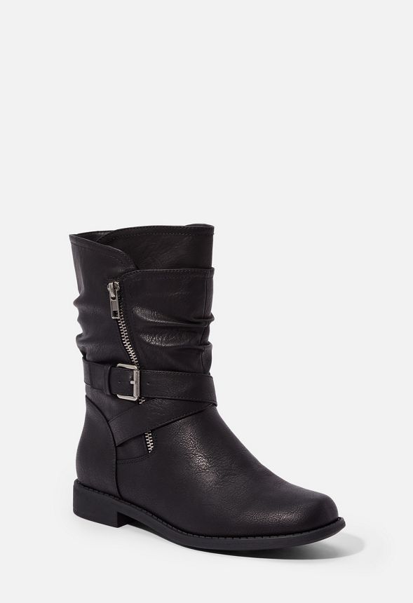 Lani Flat Boot Shoes in Black - Get great deals at JustFab