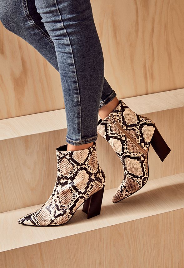 snakeskin boots justfab