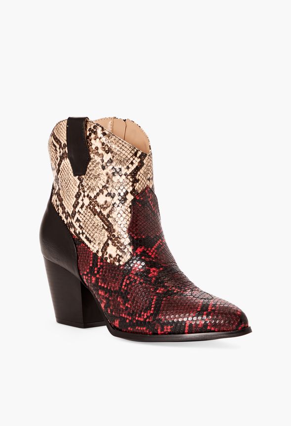 Red snake best sale ankle boots