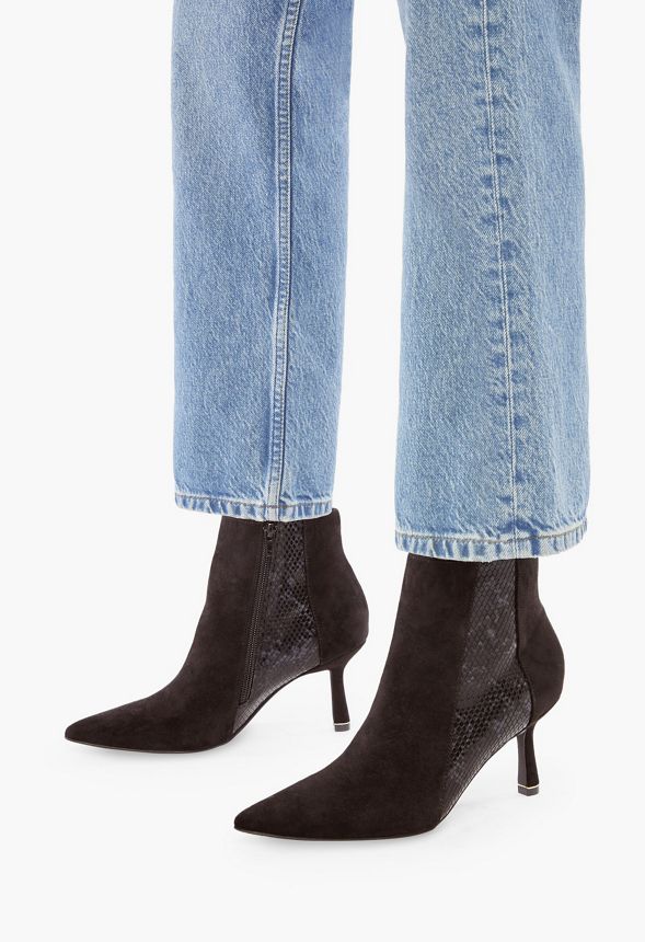 Jade Side Zip Heeled Ankle Boot