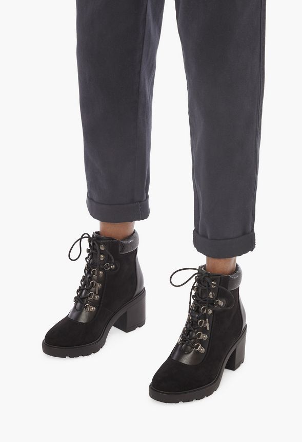 justfab lace up boots