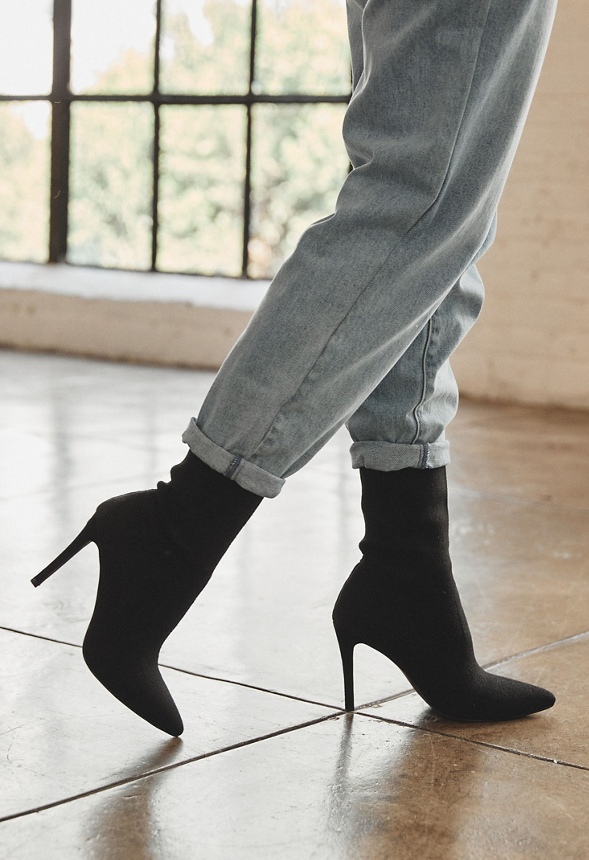 Zapatos Botines tacón estilo Ivy en BLACK CAVIAR - Envío gratuito en
